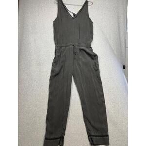 CLOTH & STONE  Deep V-Neck Sleeveless Jumpsuit Women's Charcoal Size S Boho Chic